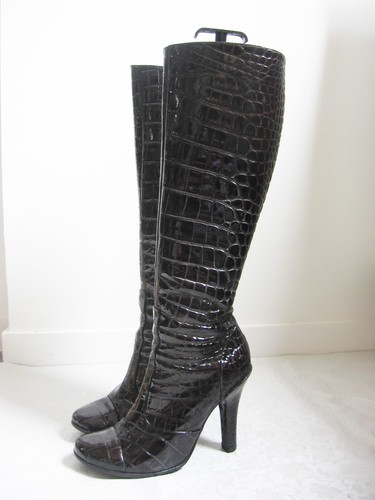 Bottine cuir croco - bottine,